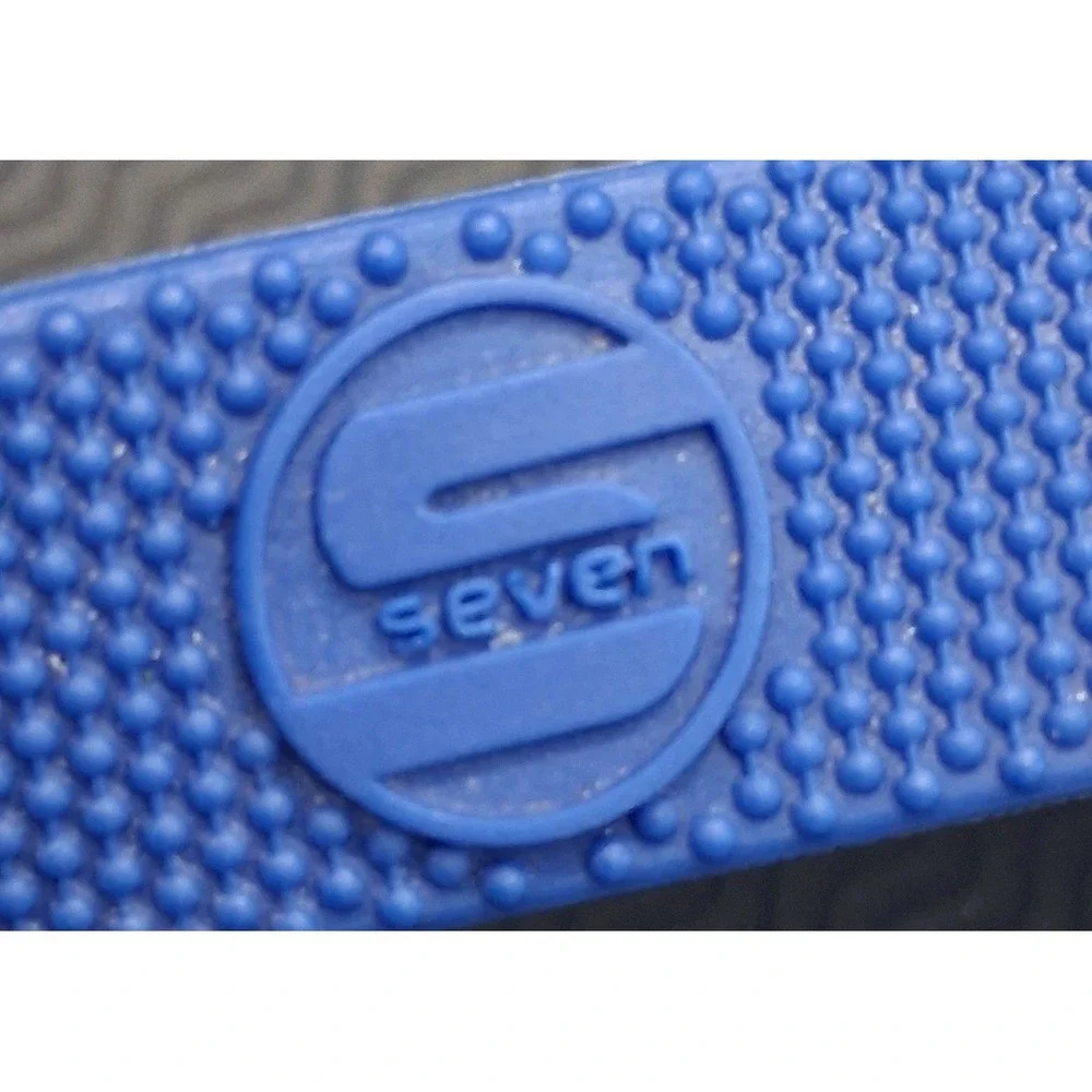 Seven Mens Flip Flop Sandals Blue Navy Textured Footbed Thong Size 10.5